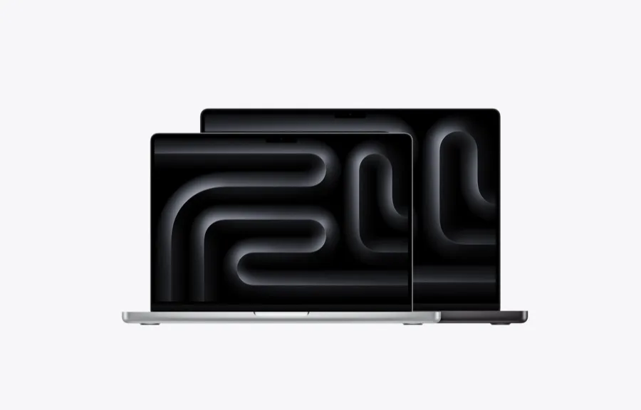 MacBook Pro abierta, vista de frente